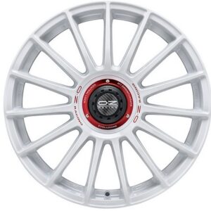 OZ Racing Superturismo Evoluzione WRC Race White Red Lettering 8,5x19 5x112 ET38 CB75,0 R12 790 kg W01852203EW33