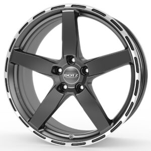 Dotz MarinaBay dark Gunmetal/polished lip 8,5x18 5x114.3 ET45 CB71,6 60° 780 kg OMA80FL45